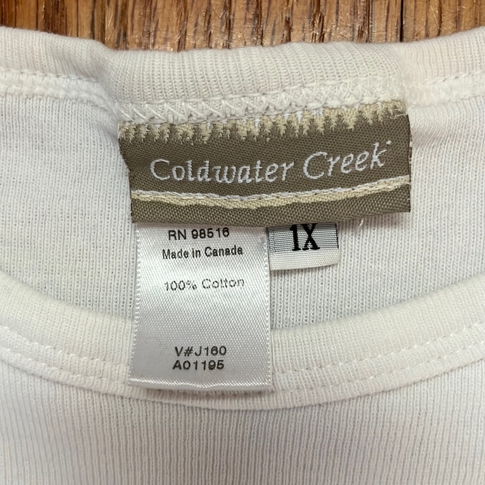 1X Coldwater Creek white top - Picture 2 of 3
